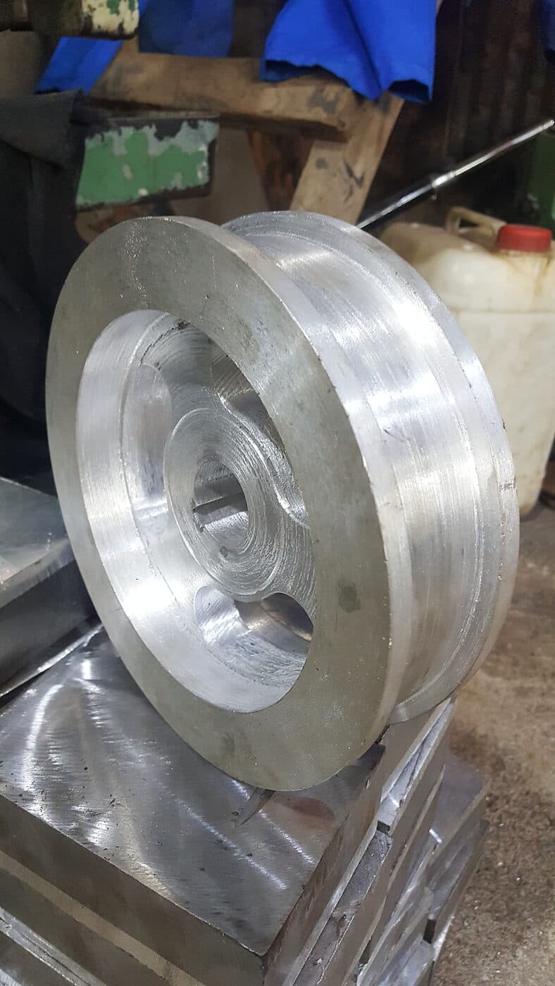 Poulie plate en aluminium