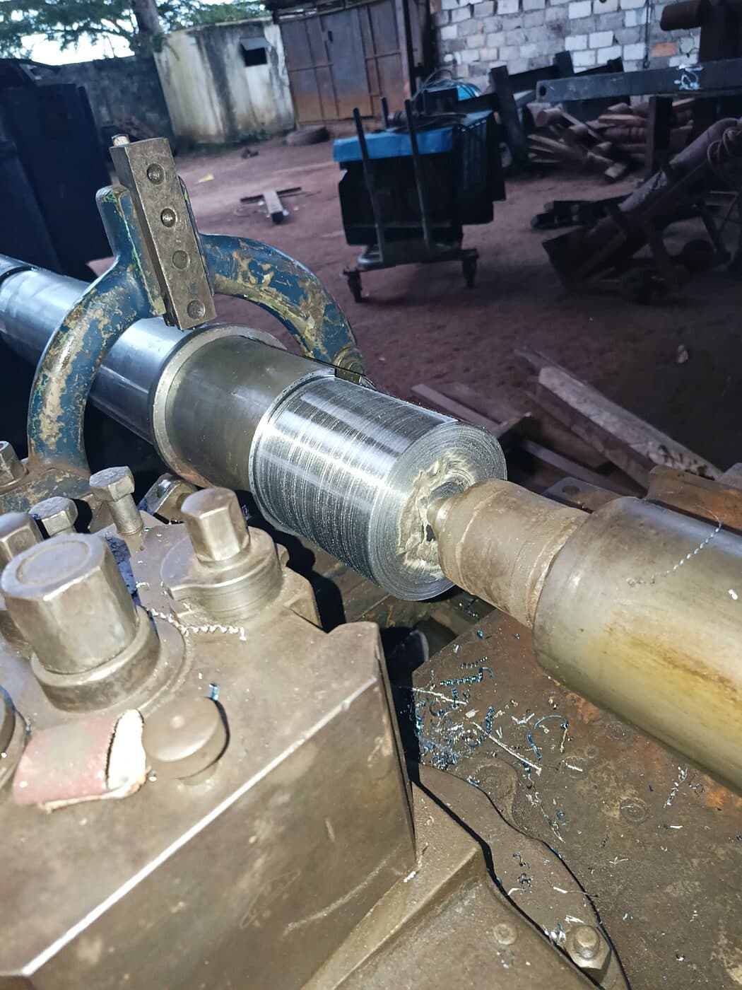 Usinage avec lunette fixe